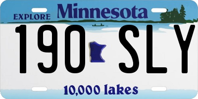 MN license plate 190SLY