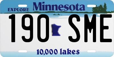 MN license plate 190SME
