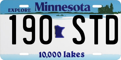 MN license plate 190STD