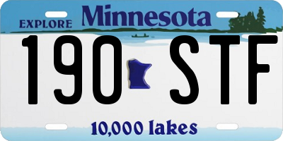 MN license plate 190STF