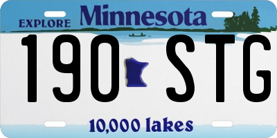 MN license plate 190STG