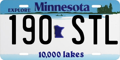 MN license plate 190STL