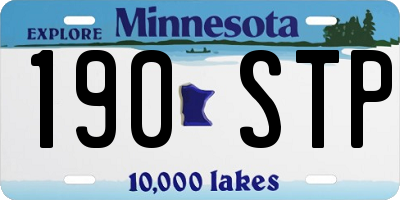 MN license plate 190STP