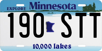 MN license plate 190STT