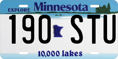 MN license plate 190STU