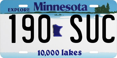 MN license plate 190SUC