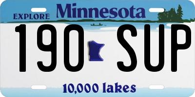 MN license plate 190SUP