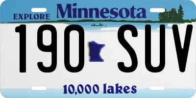 MN license plate 190SUV