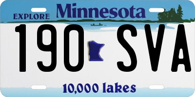 MN license plate 190SVA