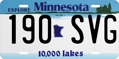 MN license plate 190SVG
