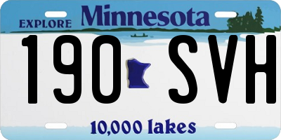 MN license plate 190SVH
