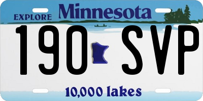 MN license plate 190SVP