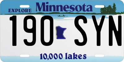 MN license plate 190SYN