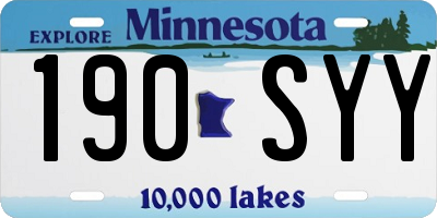 MN license plate 190SYY
