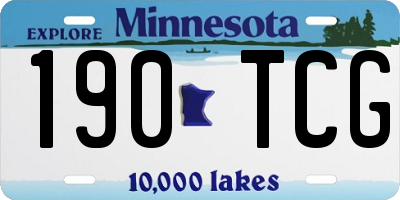 MN license plate 190TCG