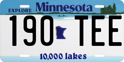 MN license plate 190TEE