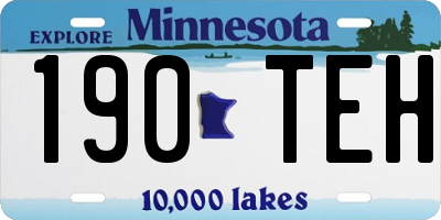 MN license plate 190TEH