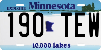 MN license plate 190TEW