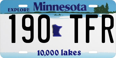 MN license plate 190TFR