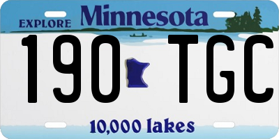 MN license plate 190TGC