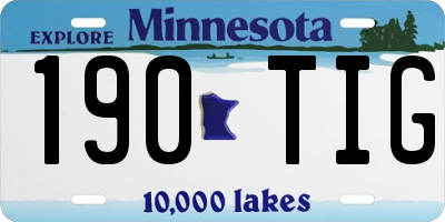 MN license plate 190TIG