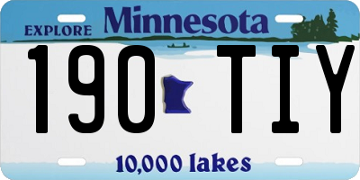 MN license plate 190TIY