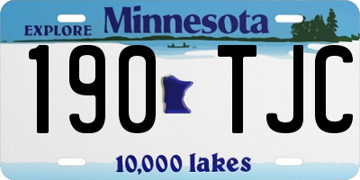 MN license plate 190TJC
