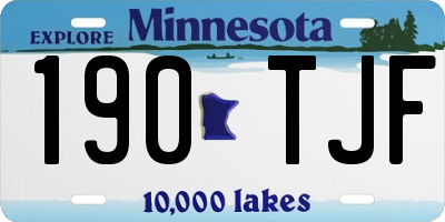 MN license plate 190TJF