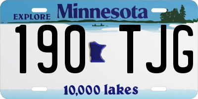MN license plate 190TJG