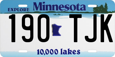 MN license plate 190TJK