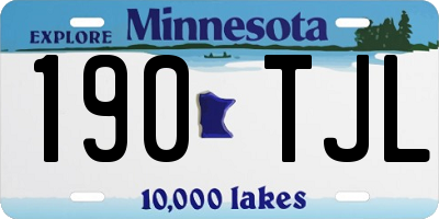 MN license plate 190TJL