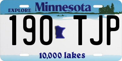 MN license plate 190TJP