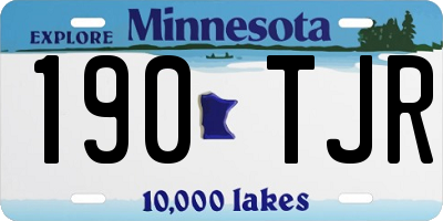MN license plate 190TJR