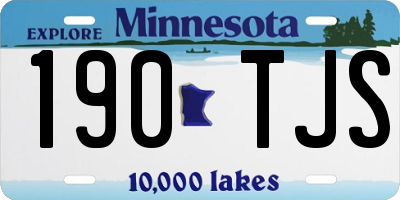 MN license plate 190TJS