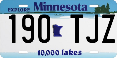 MN license plate 190TJZ