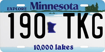 MN license plate 190TKG