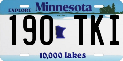 MN license plate 190TKI