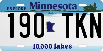MN license plate 190TKN