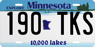 MN license plate 190TKS