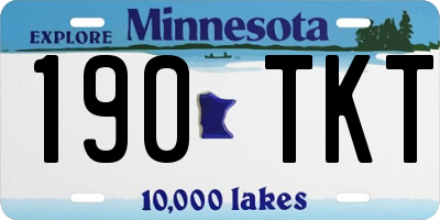 MN license plate 190TKT