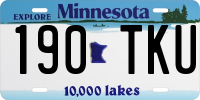 MN license plate 190TKU
