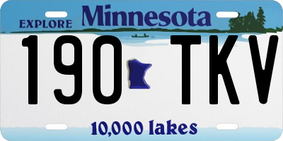 MN license plate 190TKV