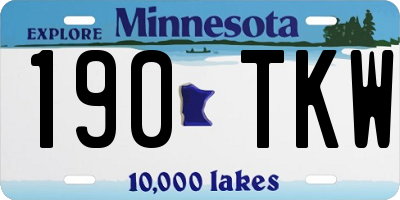MN license plate 190TKW