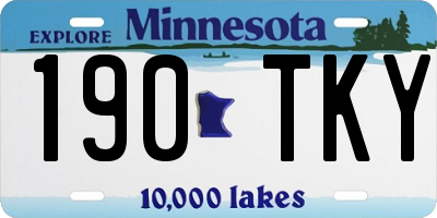 MN license plate 190TKY