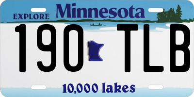 MN license plate 190TLB