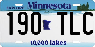 MN license plate 190TLC
