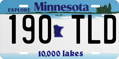 MN license plate 190TLD