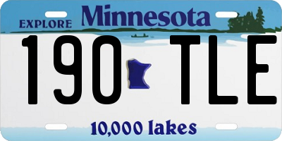 MN license plate 190TLE