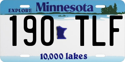MN license plate 190TLF