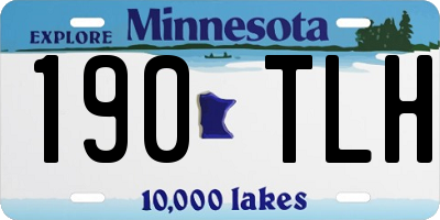 MN license plate 190TLH
